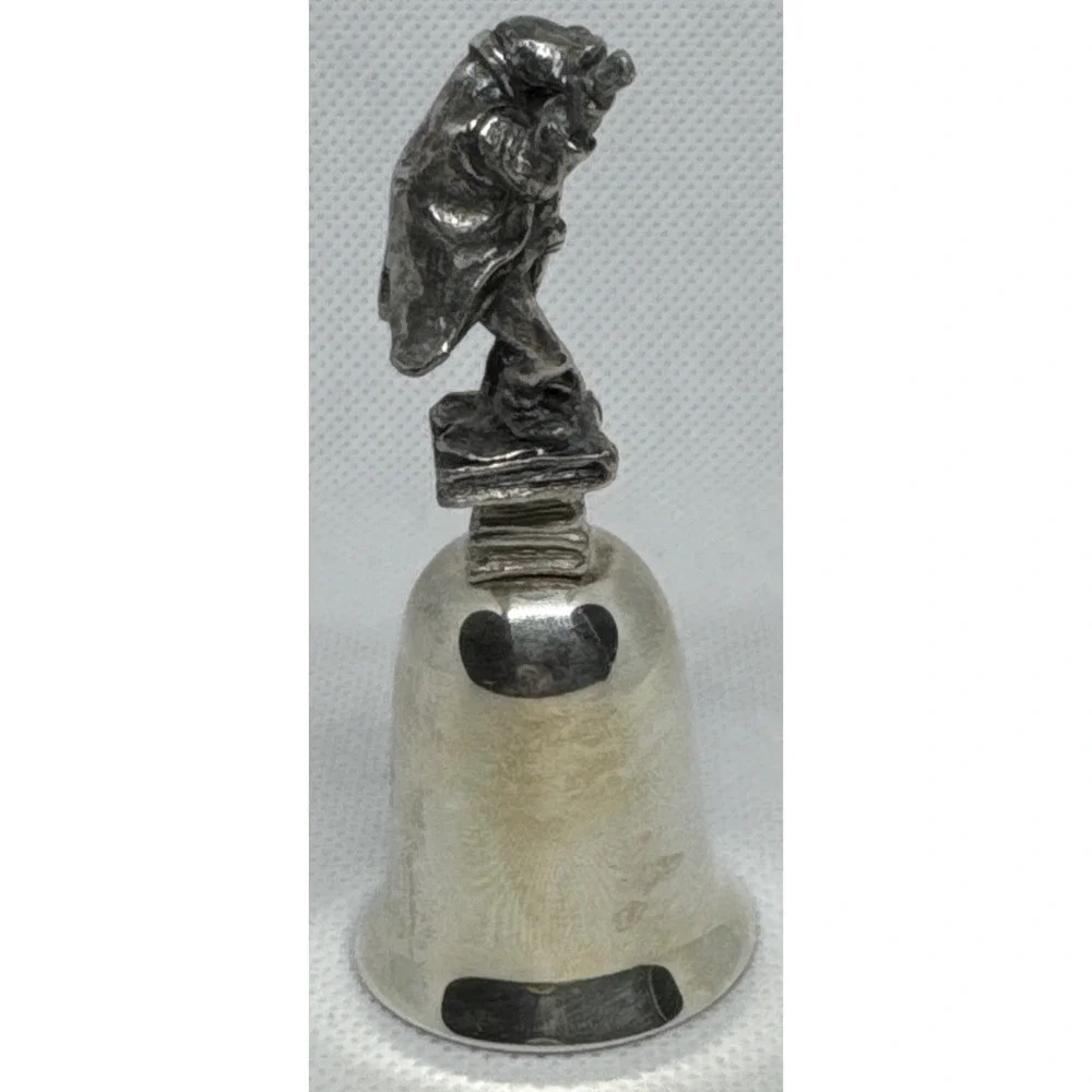 Beatrix Potter Jeremy Fisher Frog Fishing Pewter Bell NE Collectors